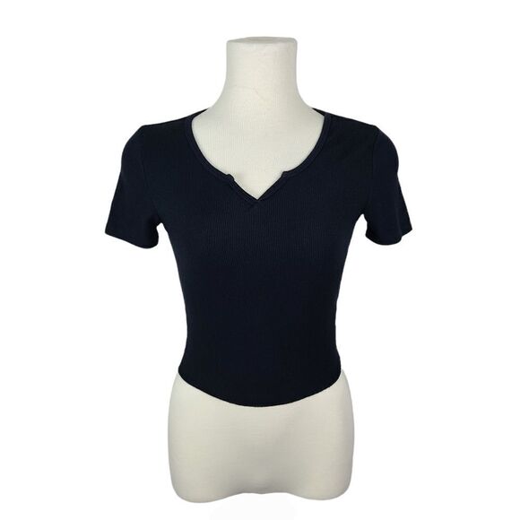 Streetwear Society Essentials Black Ribbed Short Sleeve T-Shirt XS - Picture 1 of 16